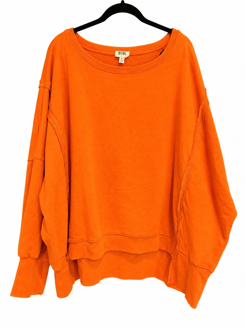 BiBi Oversized Orange Crewneck Sweatshirt